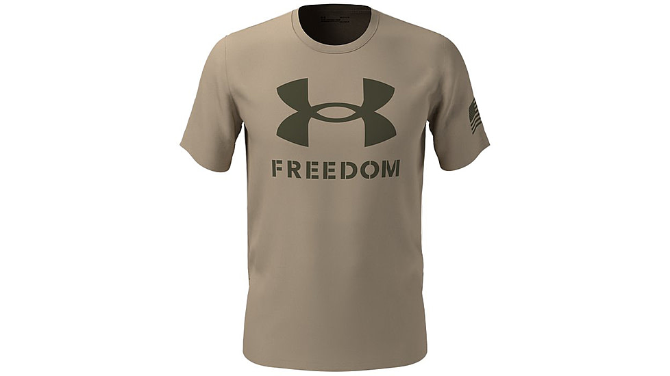 Under Armour Freedom Logo T-Shirt - Men's, Desert Sand, Small, 1370811290SM