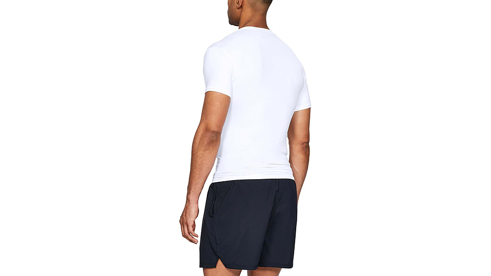 Under Armour Tactical HeatGear Compression V-Neck T-Shirt - Mens, White, 2X-Large, 12160101002X