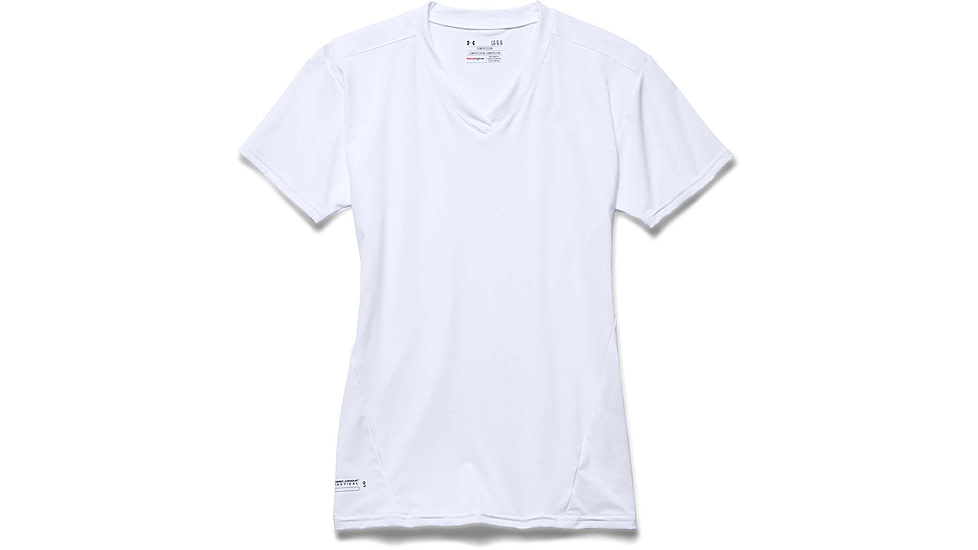 Under Armour Tactical HeatGear Compression V-Neck T-Shirt - Mens, White, 2X-Large, 12160101002X