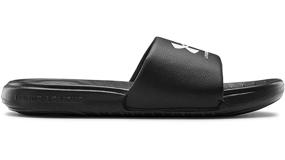 Under Armour UA Ansa Fix Sandal - Womens, Black/Black/White, 8, 30237720048