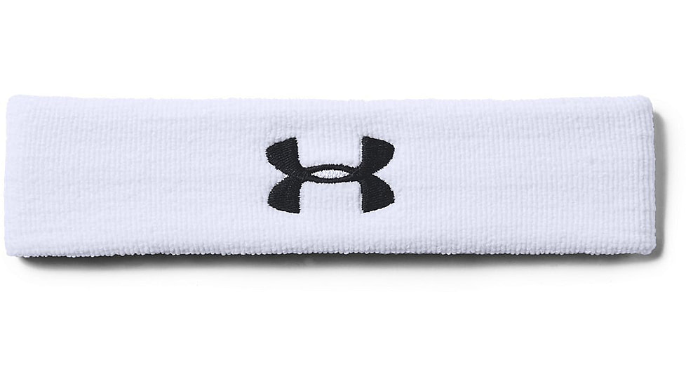 Under Armour UA Performance Headband, White, One Size Fits All, 1276990100OSFA