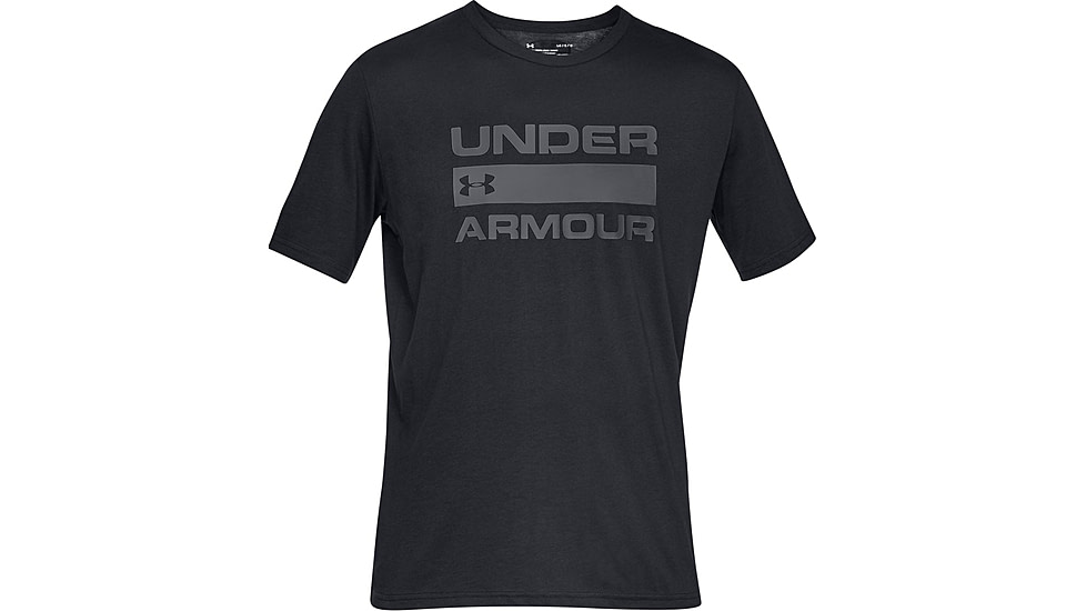Under Armour UA Team Issue Wordmark Short Sleeve Shirt - Mens, Extra Large, Black, 1329582001XL