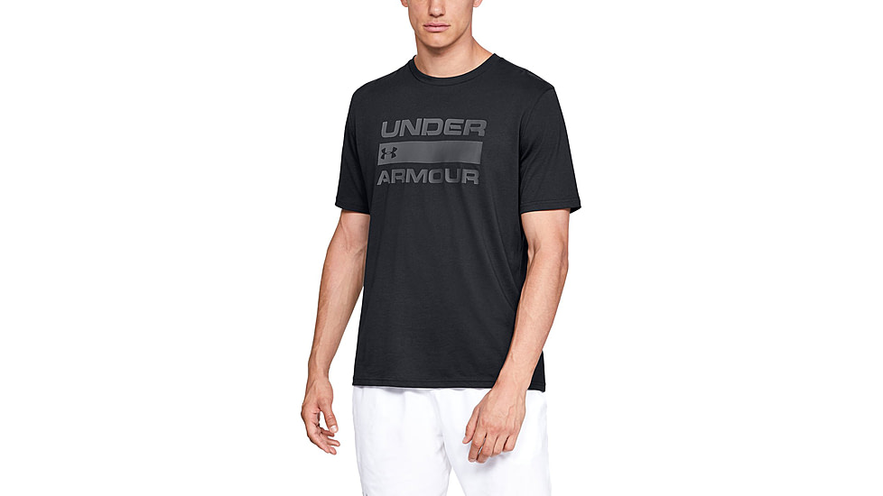 Under Armour UA Team Issue Wordmark Short Sleeve Shirt - Mens, Extra Large, Black, 1329582001XL