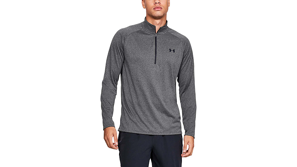 Under Armour UA Tech 1/2 Zip Long Sleeve Shirt - Mens, Carbon Heather, 3X-Large, 13284950903X