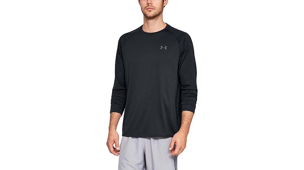 Under Armour UA Tech 2.0 Long Sleeve Shirt - Mens, Black, Large, 1328496001LG
