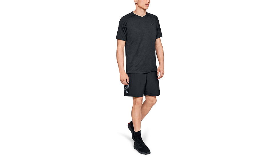 Under Armour UA Tech 2.0 V-Neck T-Shirt - Mens, Black, Small, 1328190001SM