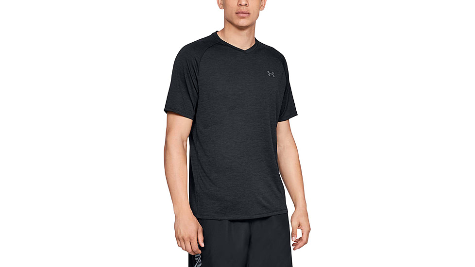 Under Armour UA Tech 2.0 V-Neck T-Shirt - Mens, Black, Small, 1328190001SM