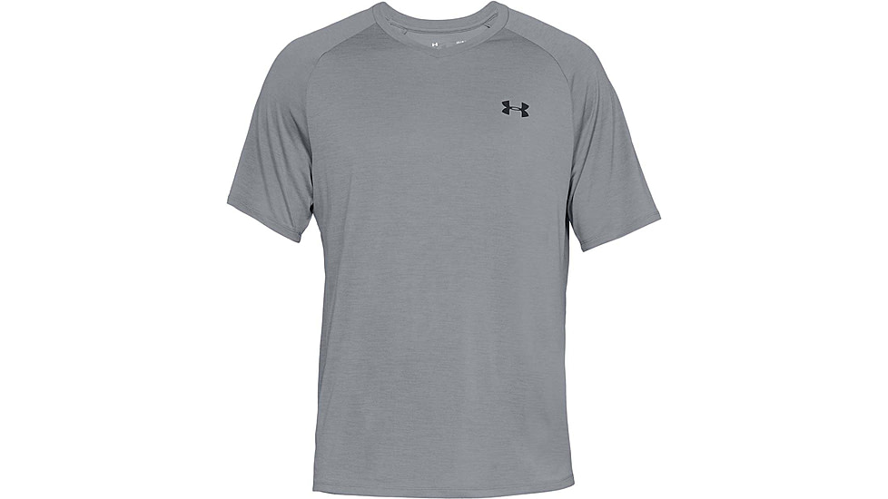 Under Armour UA Tech 2.0 V-Neck T-Shirt - Mens, Steel, X-Large, 1328190035XL