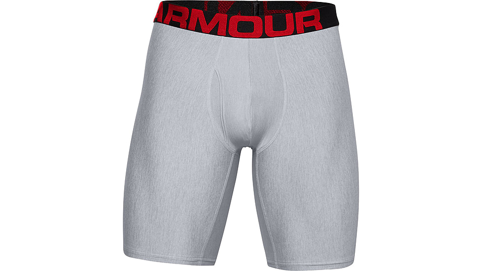 Under Armour UA Tech 9in Boxer 2 Pack - Mens, Mod Gray Light Heather, Small, 1363622011SM