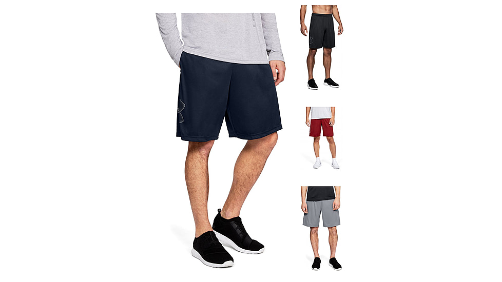 Under Armour UA Tech Graphic Shorts - Men's, Academy, Black, Cordova, Steel