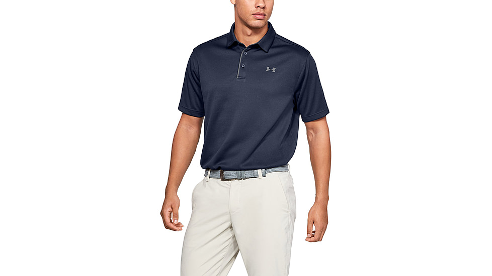 Under Armour UA Tech Polo - Mens, Midnight Navy, Medium, 1290140410MD