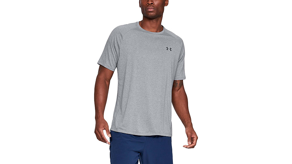 Under Armour UA Tech Short Sleeve Tee 2.0 - Mens, Steel Light Heather, 2X-Large, 13264130362X