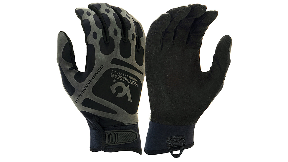 Venture Gear Tactical Compression Training H&amp;L Glove, Black, Medium, VGTG10BM