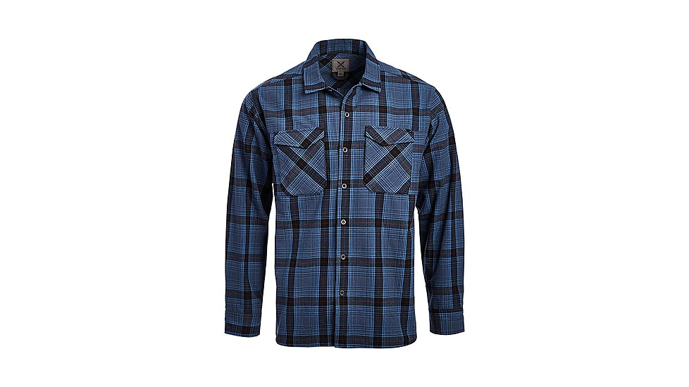 Vertx Canyon River Flannel - Mens, Blue Ridge Plaid, 2XL, F1 VTX1500 BLRP 2XL