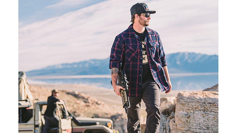 Vertx Canyon River Flannel - Mens, Midnight Clay Plaid, Extra Large, F1 VTX1500 MDCP XLARGE