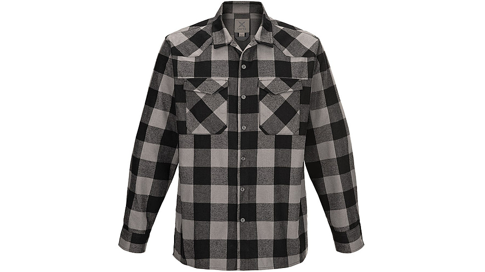 Vertx Canyon Valley Flannel Long Sleeve Shirt - Mens, Marshland Grey Plaid, Extra Large, F1 VTX1501 MSHGP XLARGE N/A