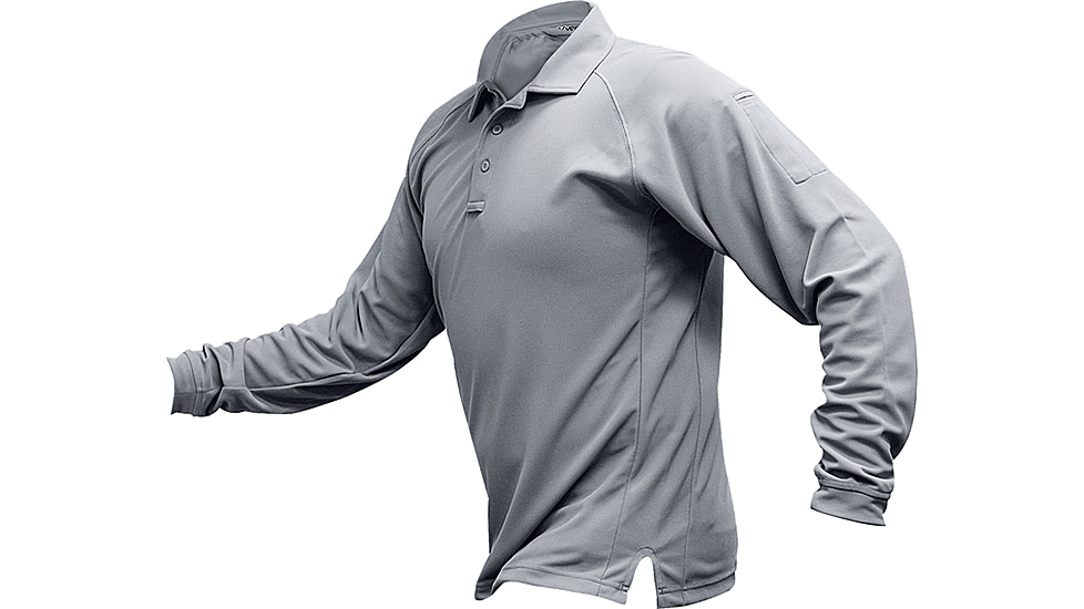 Vertx Coldblack Long Sleeve Polo - Men's, Extra Large, Regular, Light Grey, F1 VTX4020P LTG XLARGE