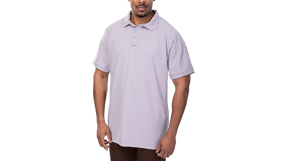 Vertx Coldblack Short Sleeve Polo - Men's, Large, Regular, Light Grey, F1 VTX4000P LTG LARGE