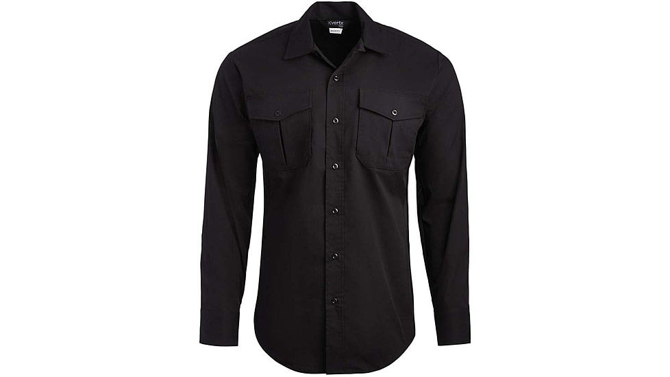Vertx Fusion Flex Long Sleeve Shirt, Black - VTX8240BK2XLLONG