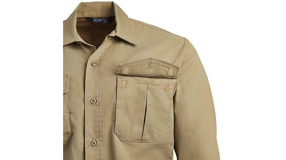 Vertx Fusion Flex Long Sleeve Shirt, Desert Tan - VTX8240DT2XLLONG