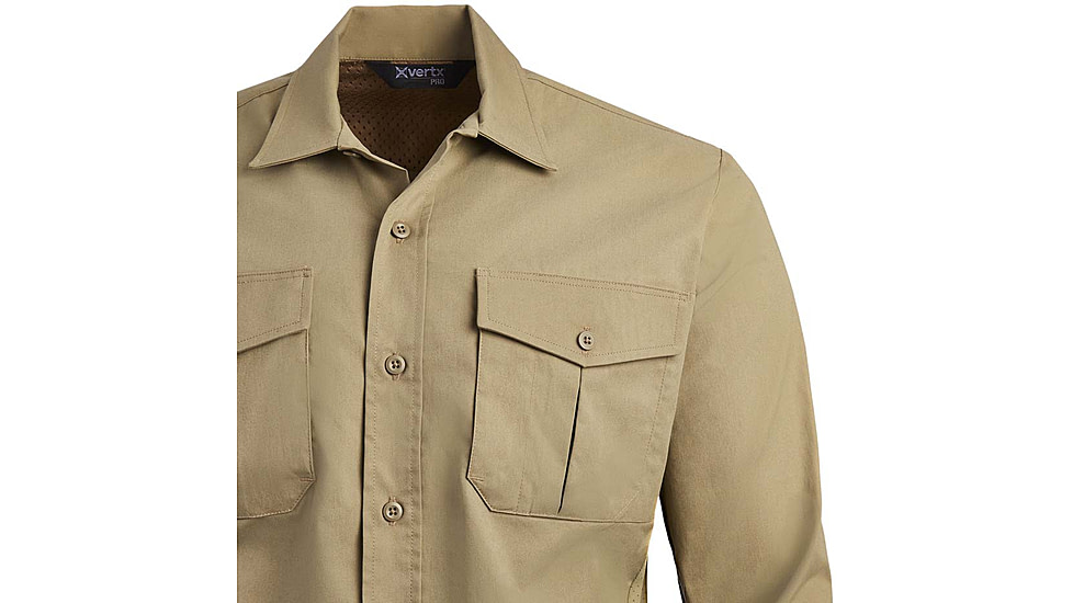 Vertx Fusion Flex Long Sleeve Shirt, Desert Tan - VTX8240DT2XLLONG