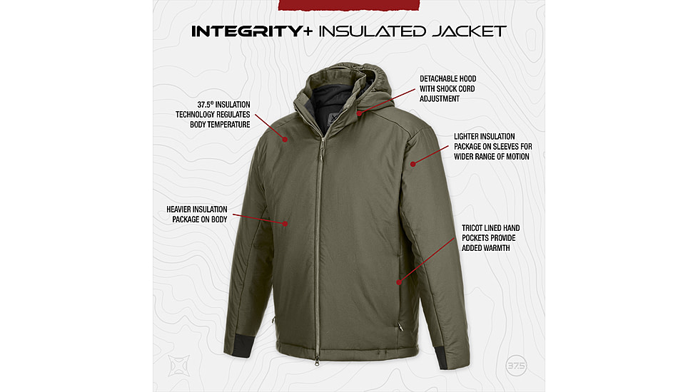 Vertx Integrity+ Insulated Jacket 2.0 - Mens, Ranger Green, 2XL, Long, VTX-VTX8881RGN2XLLONG