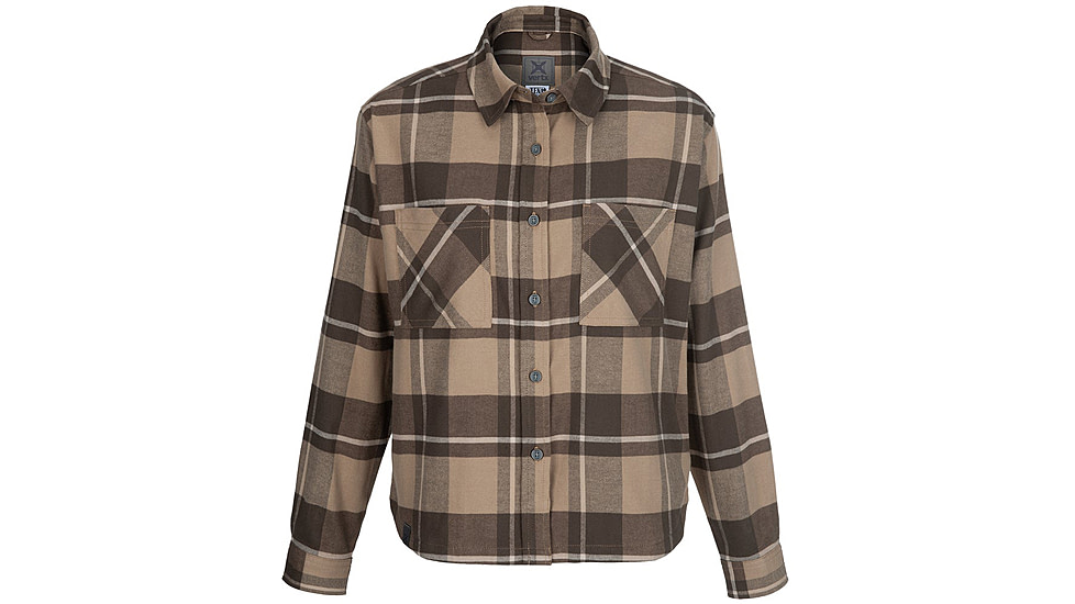 Vertx Lena Stretch Long Sleeve Flannel - Womens, Smoked Tan Plaid, 2XL, F1 VTX7038 SMTP 2XL N/A