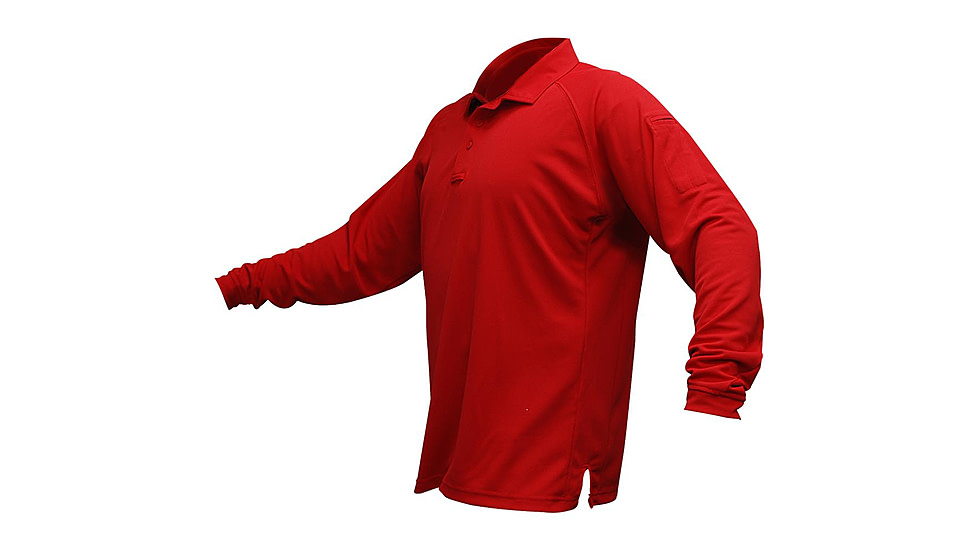 Vertx Men's Coldback Long Sleeve Polo Shirt, Red, Size Large VTX4020RDP-LARGE