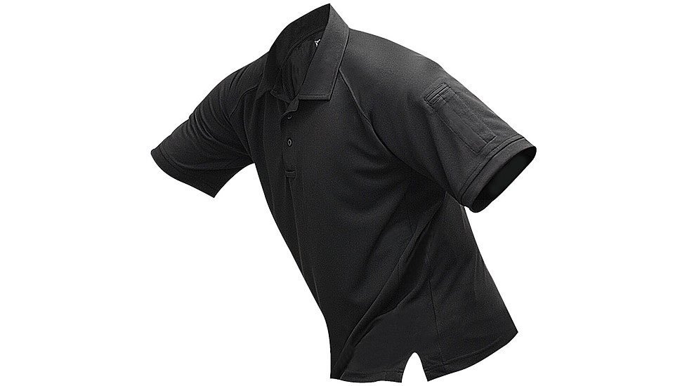 Vertx Men's Coldblack Short Sleeve Polo Shirt, Black, Size Extra Large VTX4000BKP-XLARGE