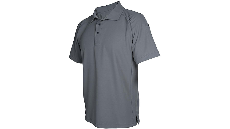 Vertx Mens S/S coldblackR Polo W Pencil Pocket, Grey, LARGE VTX4000GYP-LARGE