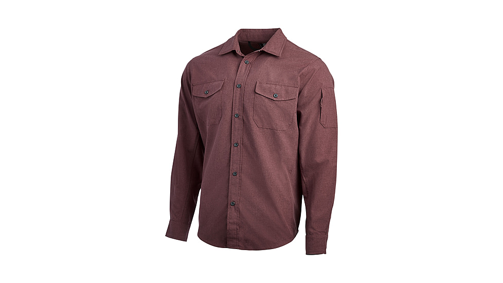 Vertx Recce Long Sleeve Technical Shirt - Mens, Warm Wine, Medium, 1521 WW MEDIUM