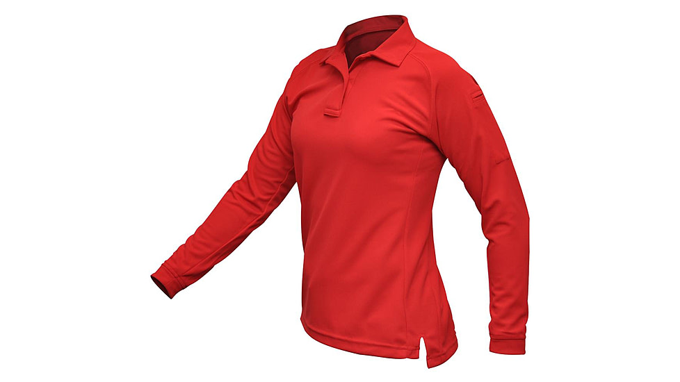 Vertx Women's Coldback Long Sleeve Polo Shirt, Red, Size Small VTX4030RDP-SMALL