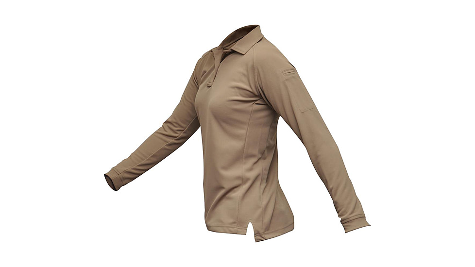 Vertx Women's Coldback Long Sleeve Polo Shirt, Tan, Size Extra Small VTX4030TNP-XSMALL