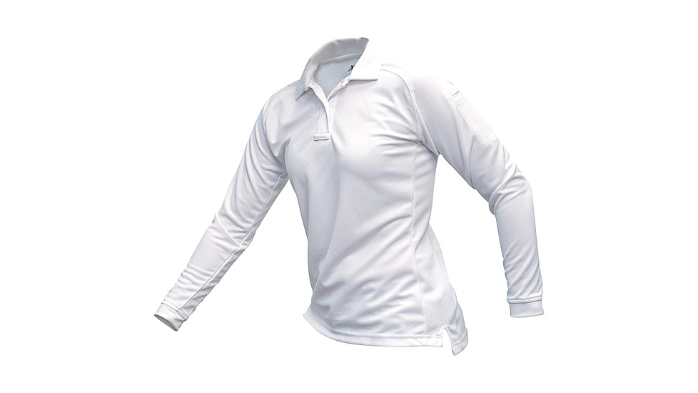 Vertx Women's Coldback Long Sleeve Polo Shirt, White, Size Extra Small VTX4030WHP-XSMALL