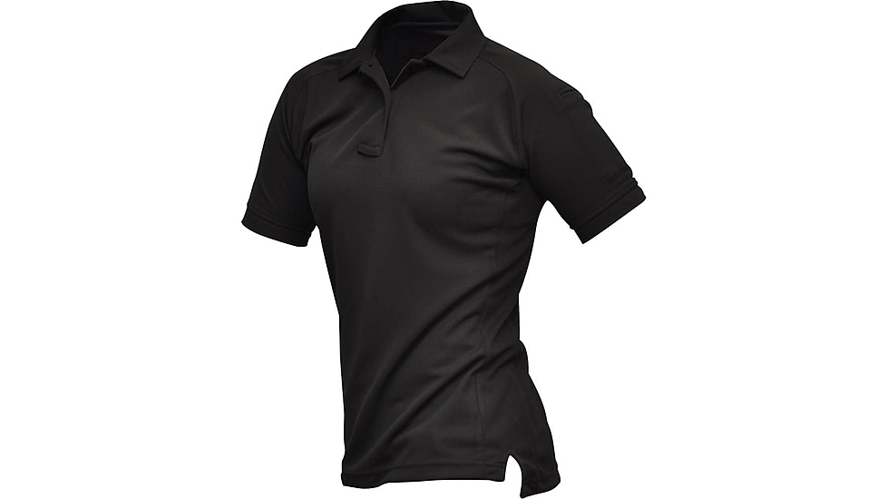 Vertx Women's Coldback Short Sleeve Polo Shirt, Black, Size Large VTX4010BKP-LARGE