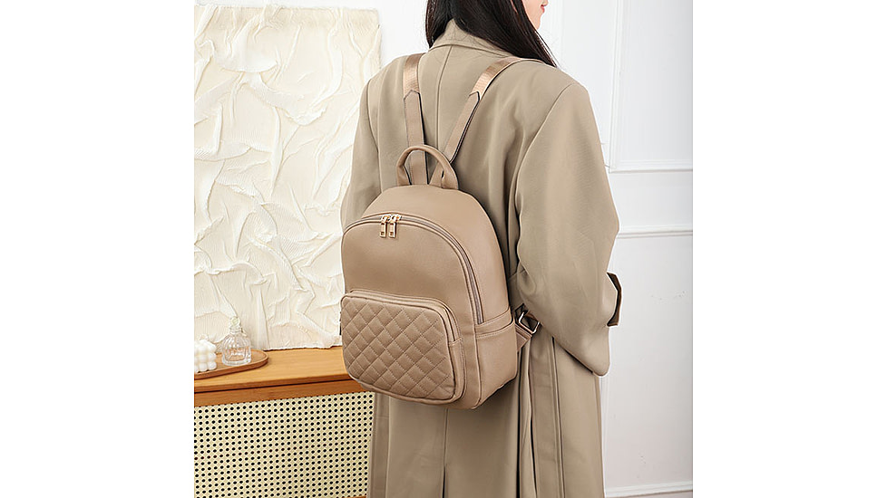 VISM BW9938 PU Daypack, Tan, BW9938T
