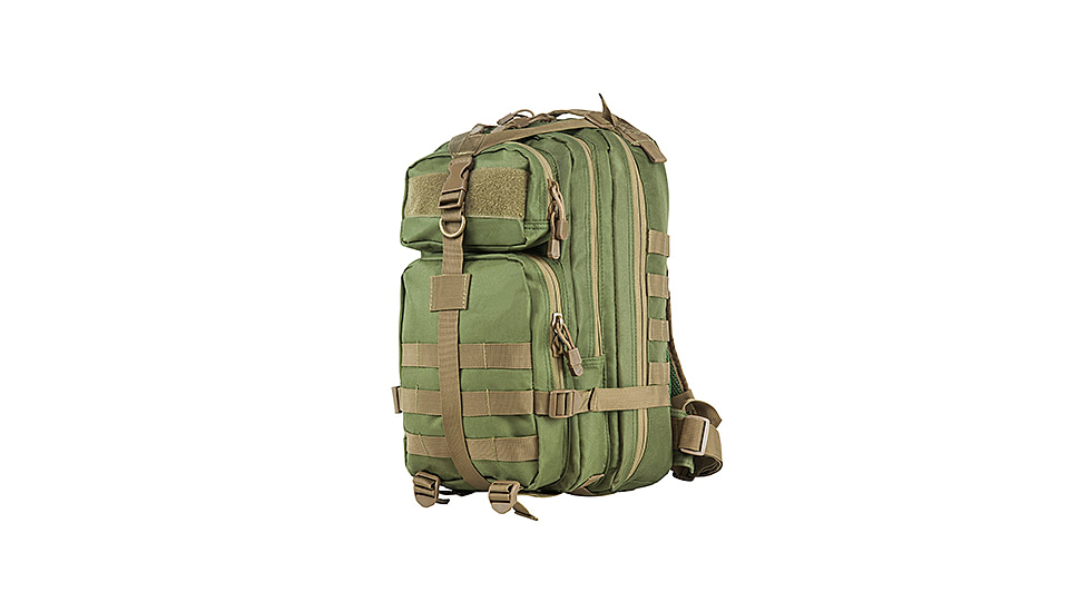 VISM Small Backpack, Green with Tan Trim CBSGT2949