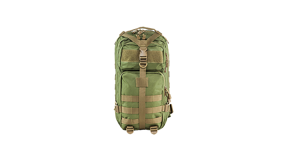 VISM Small Backpack, Green with Tan Trim CBSGT2949