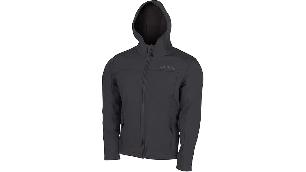 Voodoo Tactical Hooded Soft Shell Full-Zip Jacket w/Logo - Men's, Black, Extra Large, 01-3360001096