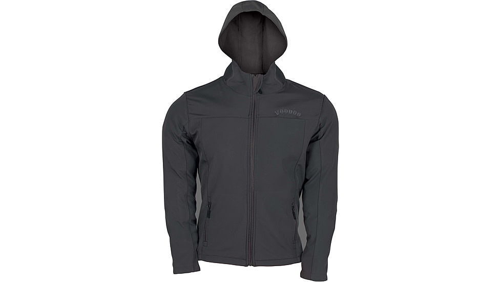 Voodoo Tactical Hooded Soft Shell Full-Zip Jacket w/Voodoo Logo - Mens, Black, Extra Large, 01-3360001096