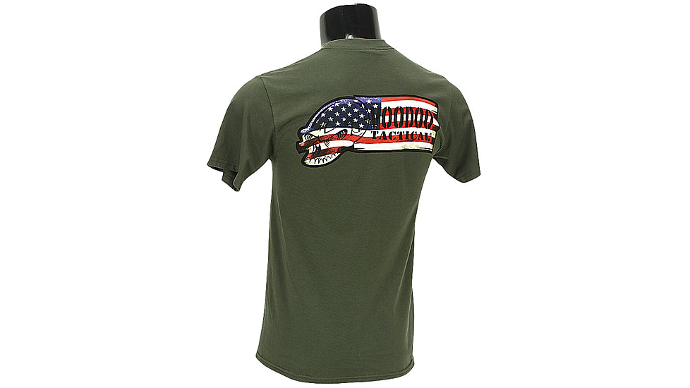 Voodoo Tactical Patriot Banner Ribbon Logo T-Shirt - Mens, Green, Extra Large, 20-9991009096