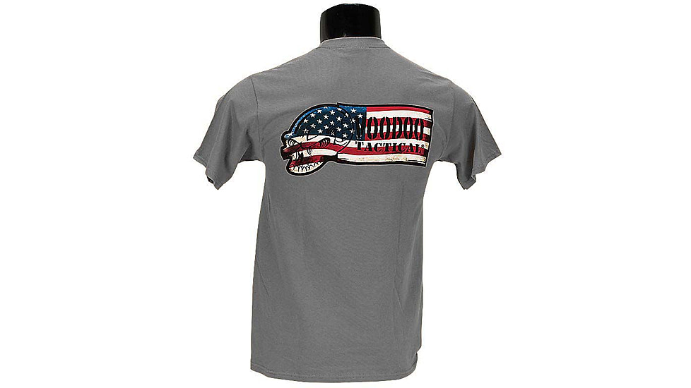 Voodoo Tactical Patriot Banner Ribbon Logo T-Shirt - Mens, Gray, Large, 20-9991014094