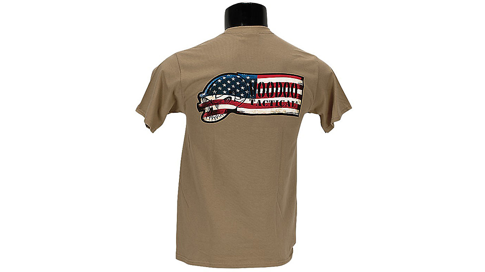 Voodoo Tactical Patriot Banner Ribbon Logo T-Shirt - Mens, Sand, Large, 20-9991025094
