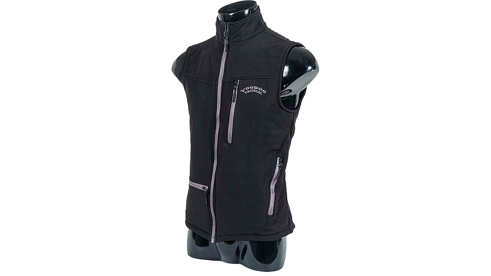 Voodoo Tactical Softshell Zip Front Vest w/Logo - Men's, Black, Extra Large, 01-5000001096