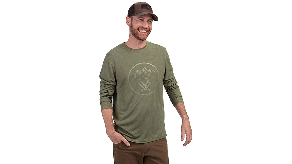 Vortex 3 Peaks LS Performance Grid Shirt - Mens, Deep Lichen, XL, 222-60-DBAXL