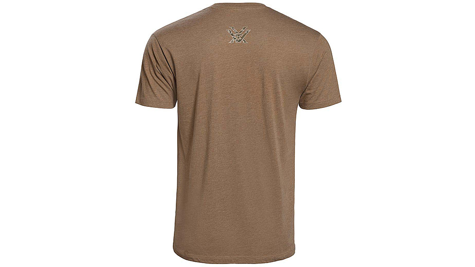 Vortex Camo Logo Short Sleeve T-Shirts - Mens, Coyote Heather, XL, 120-15-CHEXL