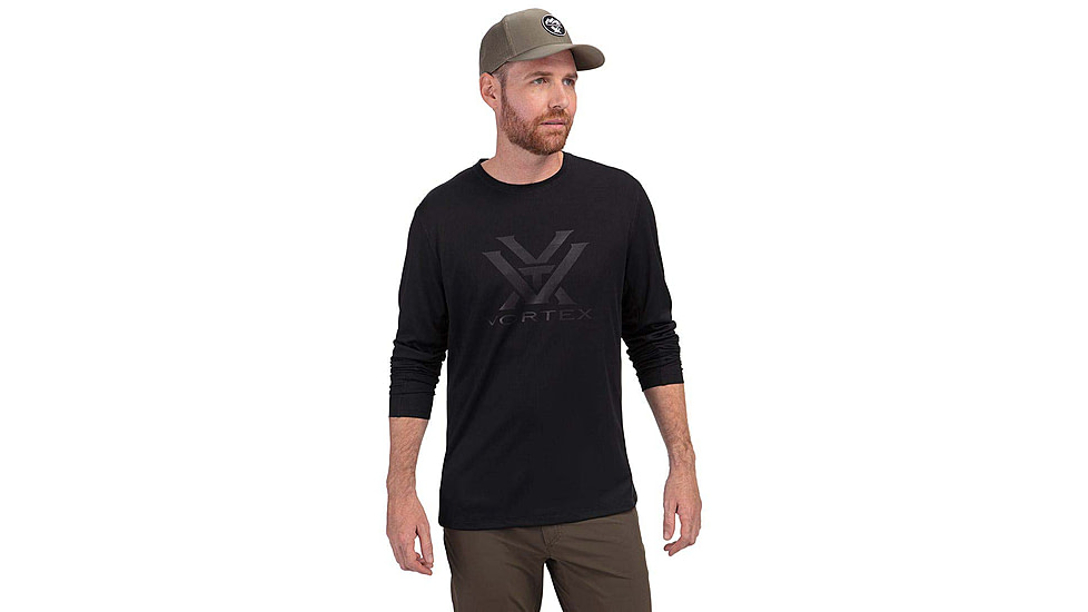 Vortex Core Logo LS Performance Grid Shirt - Mens, Black, 2XL, 222-43-BLK2X