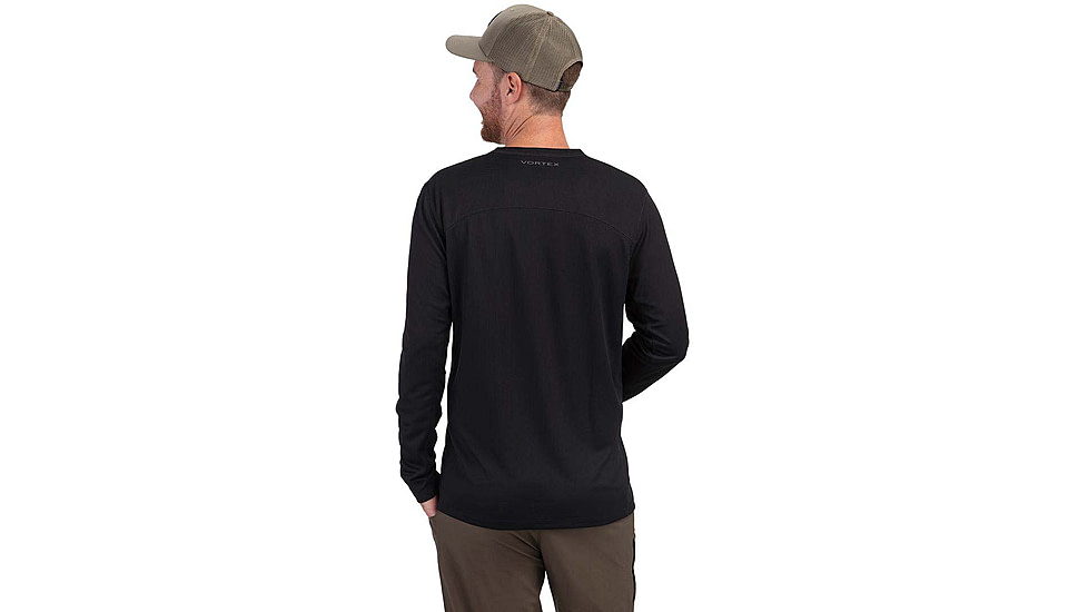Vortex Core Logo LS Performance Grid Shirt - Mens, Black, 2XL, 222-43-BLK2X