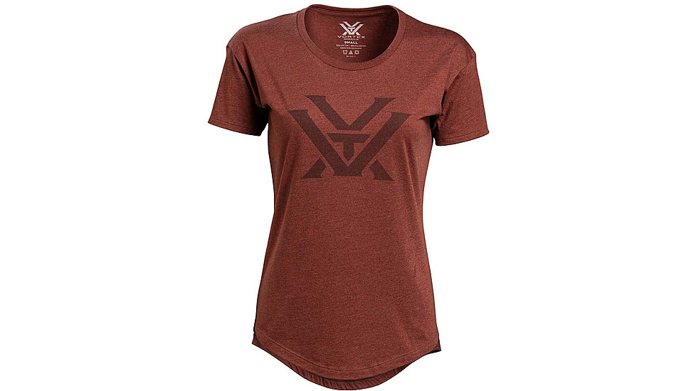 Vortex Core Logo SS T-Shirt - Womens, Rust Heather, L, 221-23-RUHL