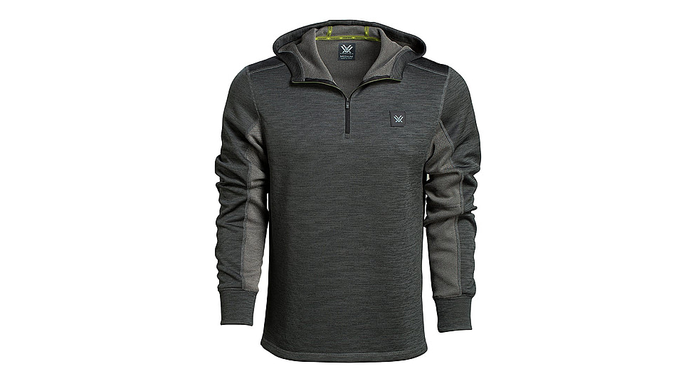 Vortex Frontier Limits 1/4 Zip Hoodie Pullover - Mens, Grey Heather, Large, 220-17-GHTL
